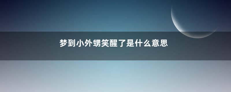 梦到小外甥笑醒了是什么意思
