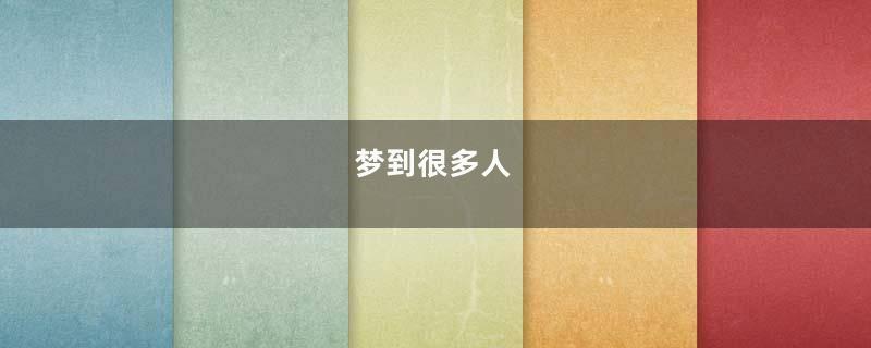 梦到很多人
