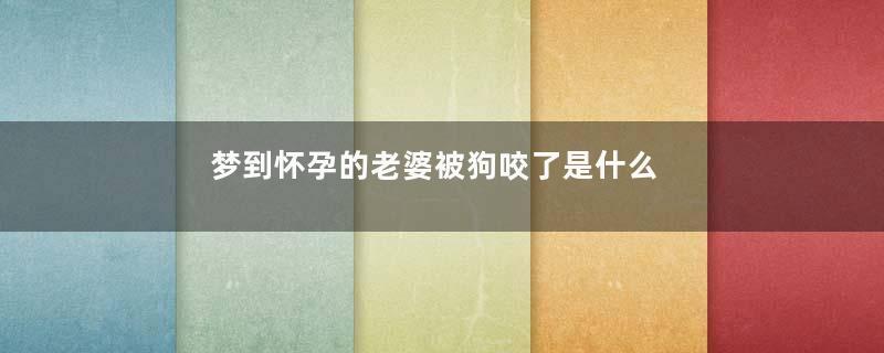 梦到怀孕的老婆被狗咬了是什么意思