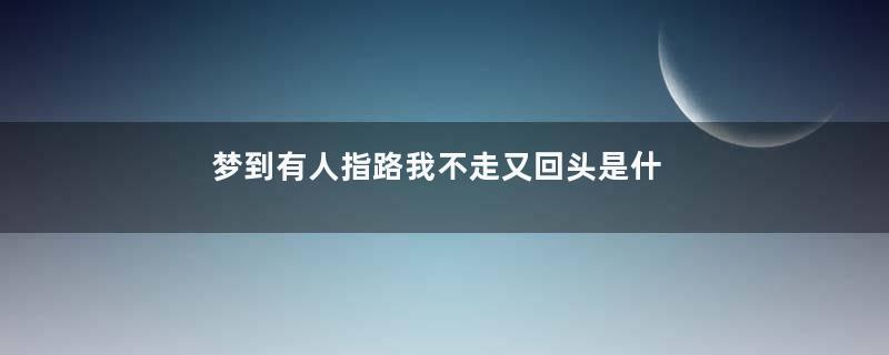 梦到有人指路我不走又回头是什么意思