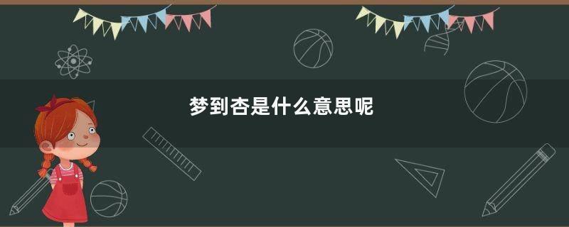 梦到杏是什么意思呢