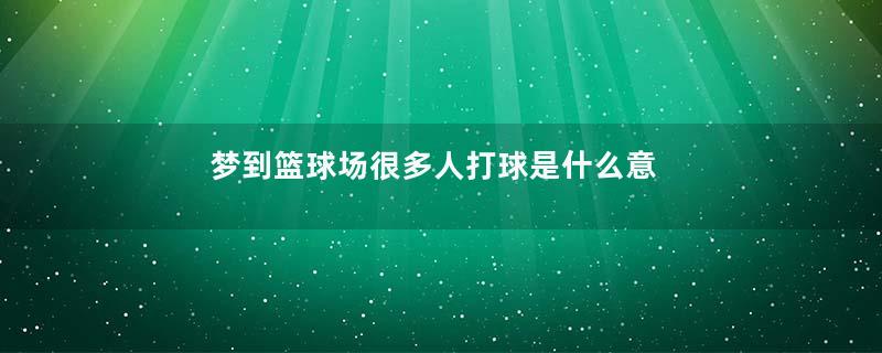 梦到篮球场很多人打球是什么意思