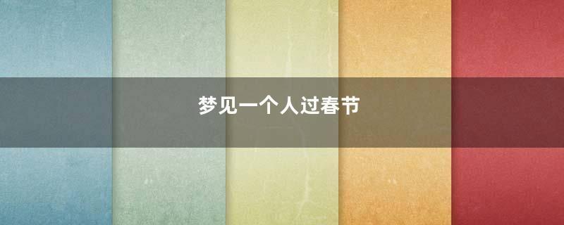 梦见一个人过春节