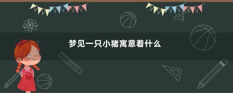 梦见一只小猪寓意着什么