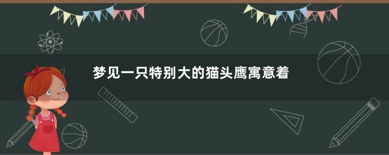 梦见一只特别大的猫头鹰寓意着什么意思
