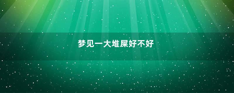 梦见一大堆屎好不好