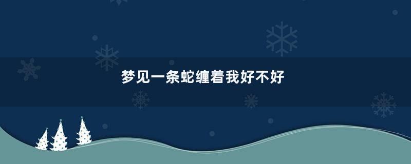 梦见一条蛇缠着我好不好