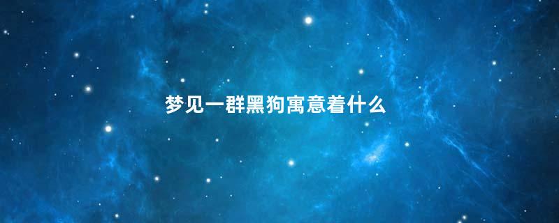 梦见一群黑狗寓意着什么