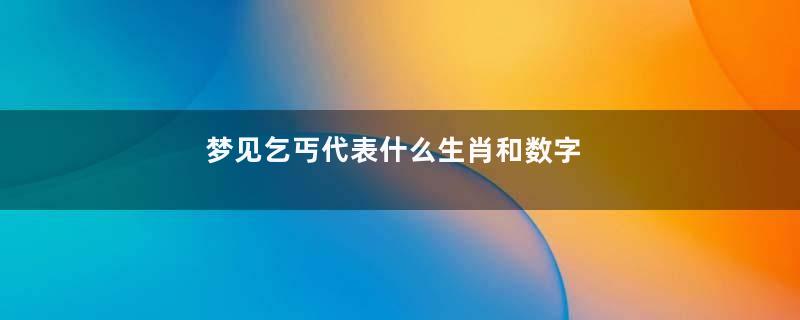 梦见乞丐代表什么生肖和数字