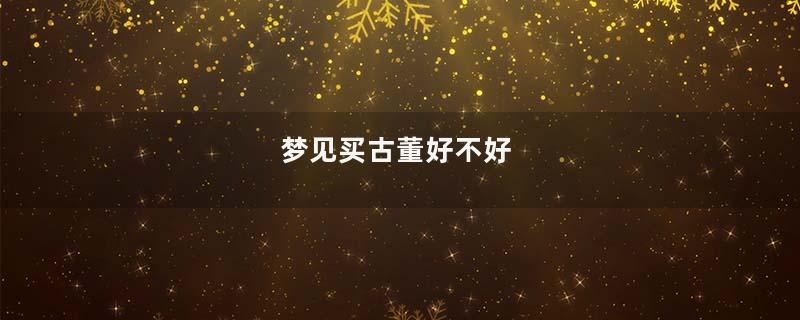 梦见买古董好不好