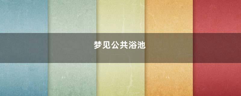 梦到公共浴池