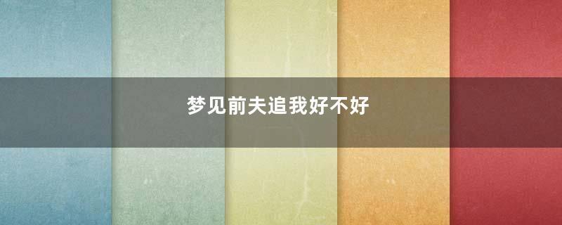 梦见前夫追我好不好