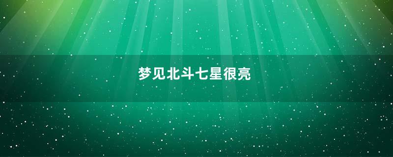 梦见北斗七星很亮