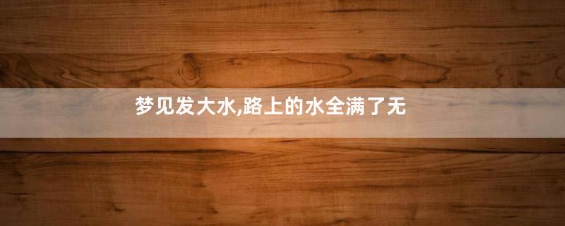 梦见发大水,路上的水全满了无路可走