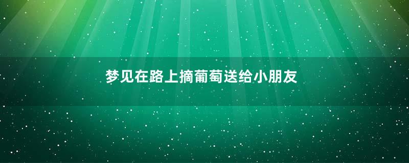梦见在路上摘葡萄送给小朋友
