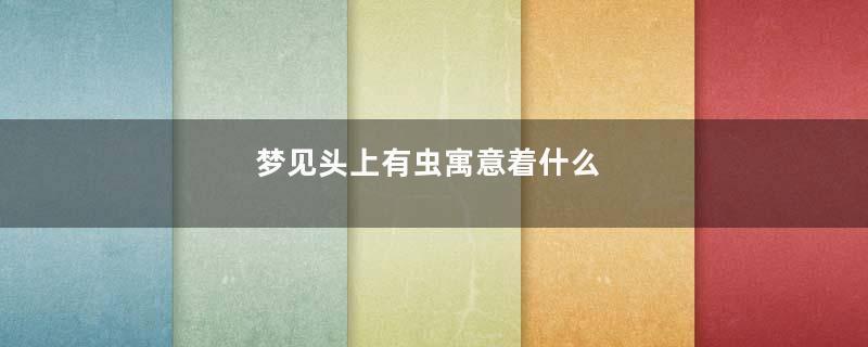 梦见头上有虫寓意着什么