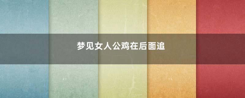 梦见女人公鸡在后面追
