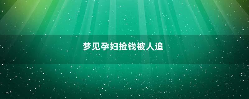 梦见孕妇捡钱被人追
