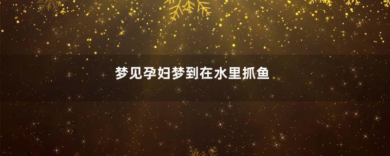 梦见孕妇梦到在水里抓鱼