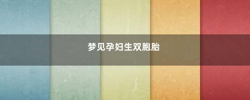 梦见孕妇生双胞胎