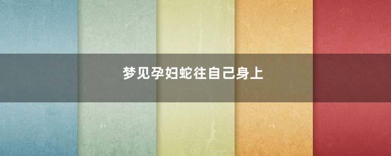 梦见孕妇蛇往自己身上