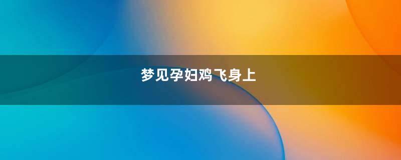 梦见孕妇鸡飞身上