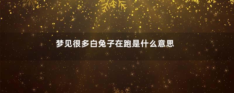 梦见很多白兔子在跑是什么意思