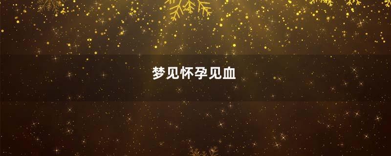 梦见怀孕见血