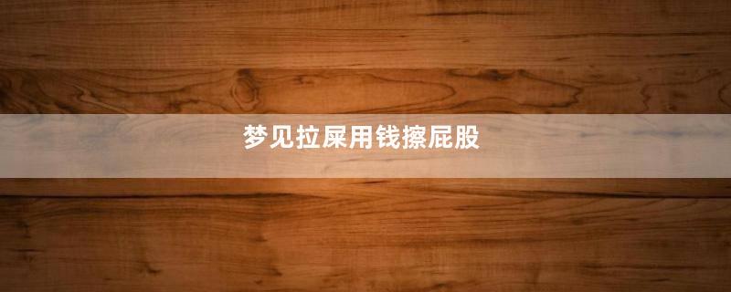 梦见拉屎用钱擦屁股