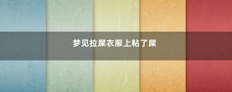 梦见拉屎衣服上粘了屎