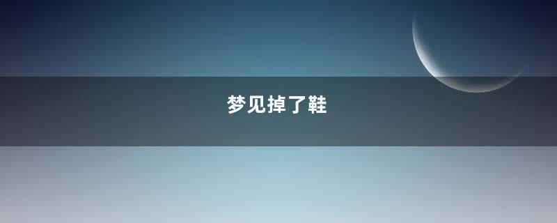 梦见掉了鞋