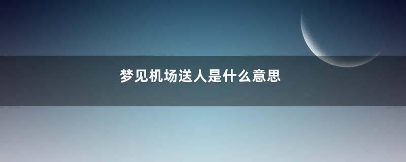 梦见机场送人是什么意思