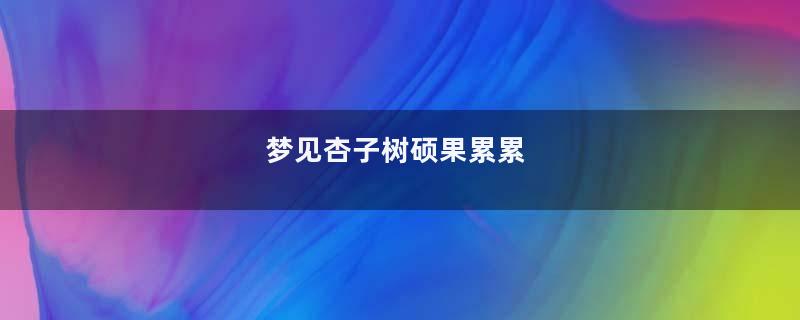 梦见杏子树硕果累累