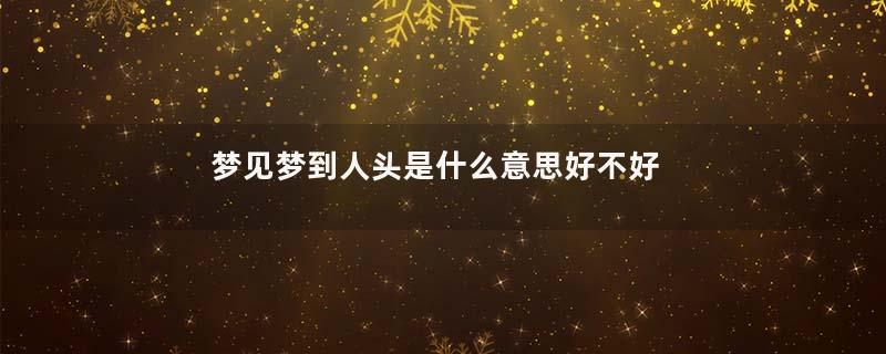 梦见梦到人头是什么意思好不好