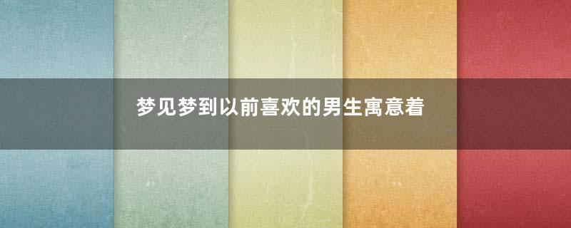 梦见梦到以前喜欢的男生寓意着什么意思