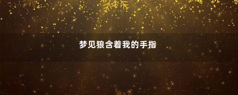 梦见狼含着我的手指