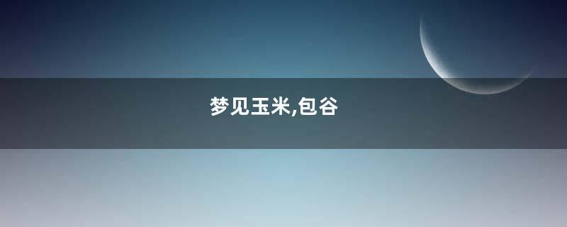 梦见玉米,包谷