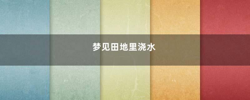 梦见田地里浇水