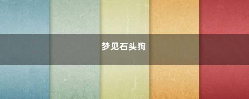 梦到石头狗