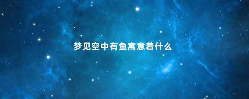 梦见空中有鱼寓意着什么