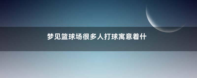 梦见篮球场很多人打球寓意着什么