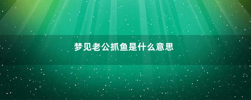 梦见老公抓鱼是什么意思