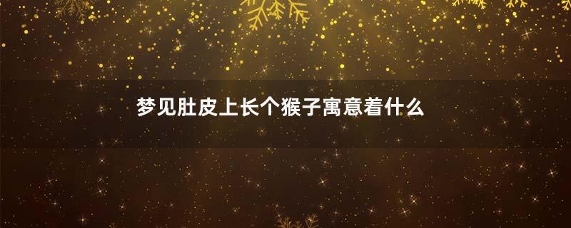 梦见肚皮上长个猴子寓意着什么
