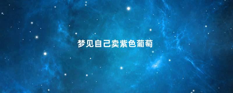 梦到自己卖紫色葡萄