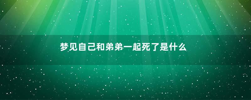 梦见自己和弟弟一起死了是什么意思