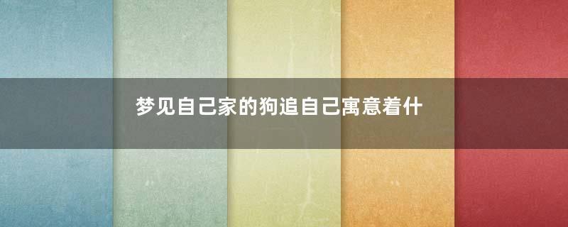 梦见自己家的狗追自己寓意着什么