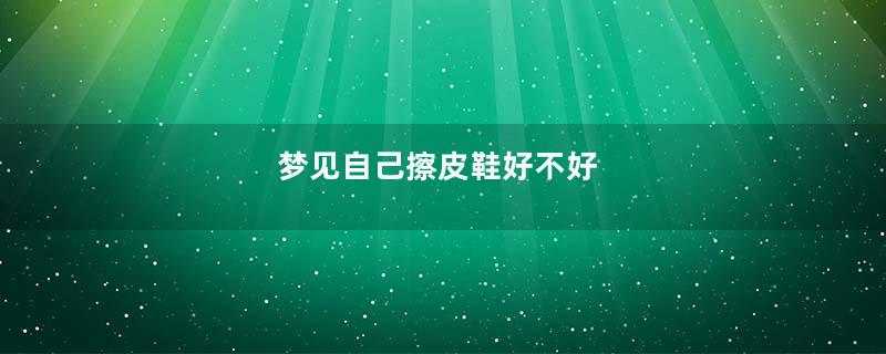 梦见自己擦皮鞋好不好