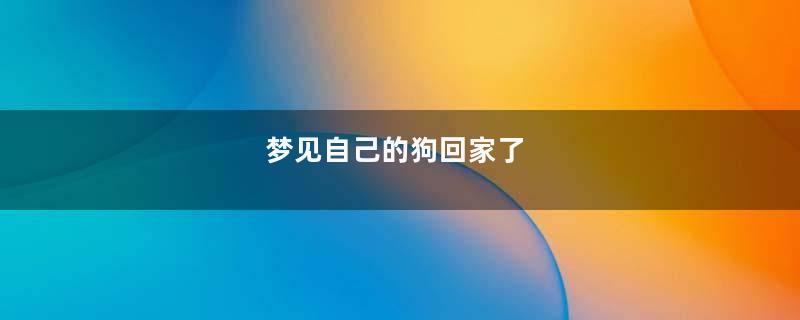 梦见自己的狗回家了