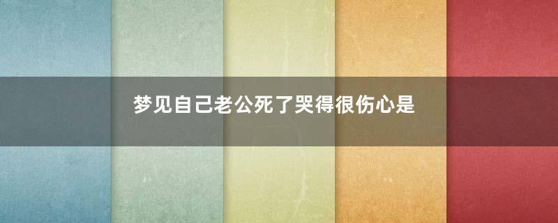 梦见自己老公死了哭得很伤心是什么意思