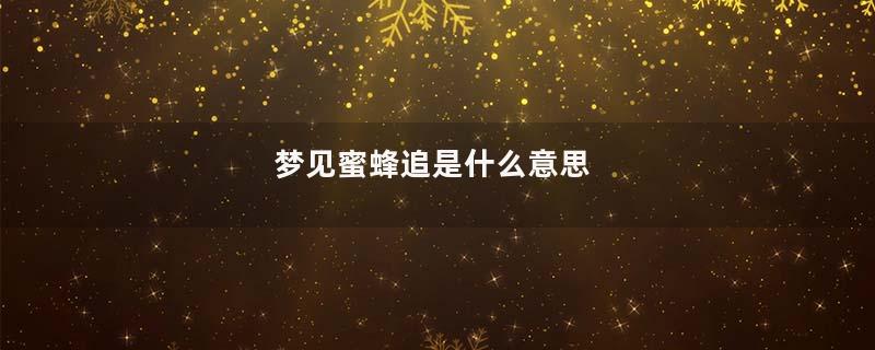 梦见蜜蜂追是什么意思